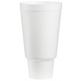 Dart 44AJ32 Insulated Tall Foam Big Drink Cups - 44 Ounce, White